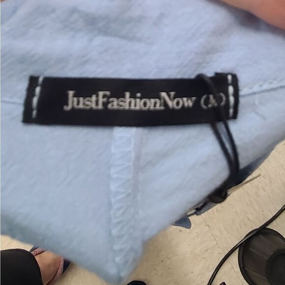 Just Fashion Now Blue Shirt Dress size Medium NEW WITH TAGS - Picture 6 of 7